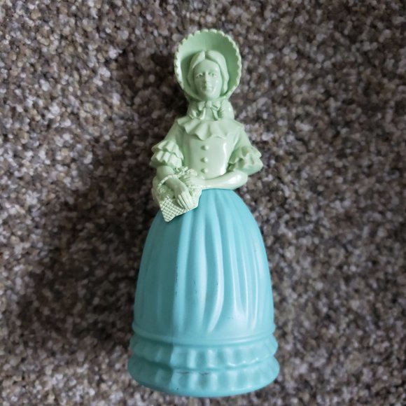 Avon Fashion Figurine - Victorian Charisma Cologne - Teal Mint Green - Picture 1 of 11